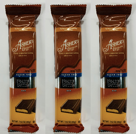 Asher's Chocolate Sugar-Free Chocolate Bars - Peanut Butter - High-quality Chocolate Bar by Asher's Chocolate at BariatricPal Store