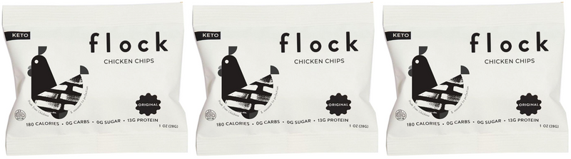 FLOCK Keto Chicken Chips - Original - High-quality Protein Chips by FLOCK at 