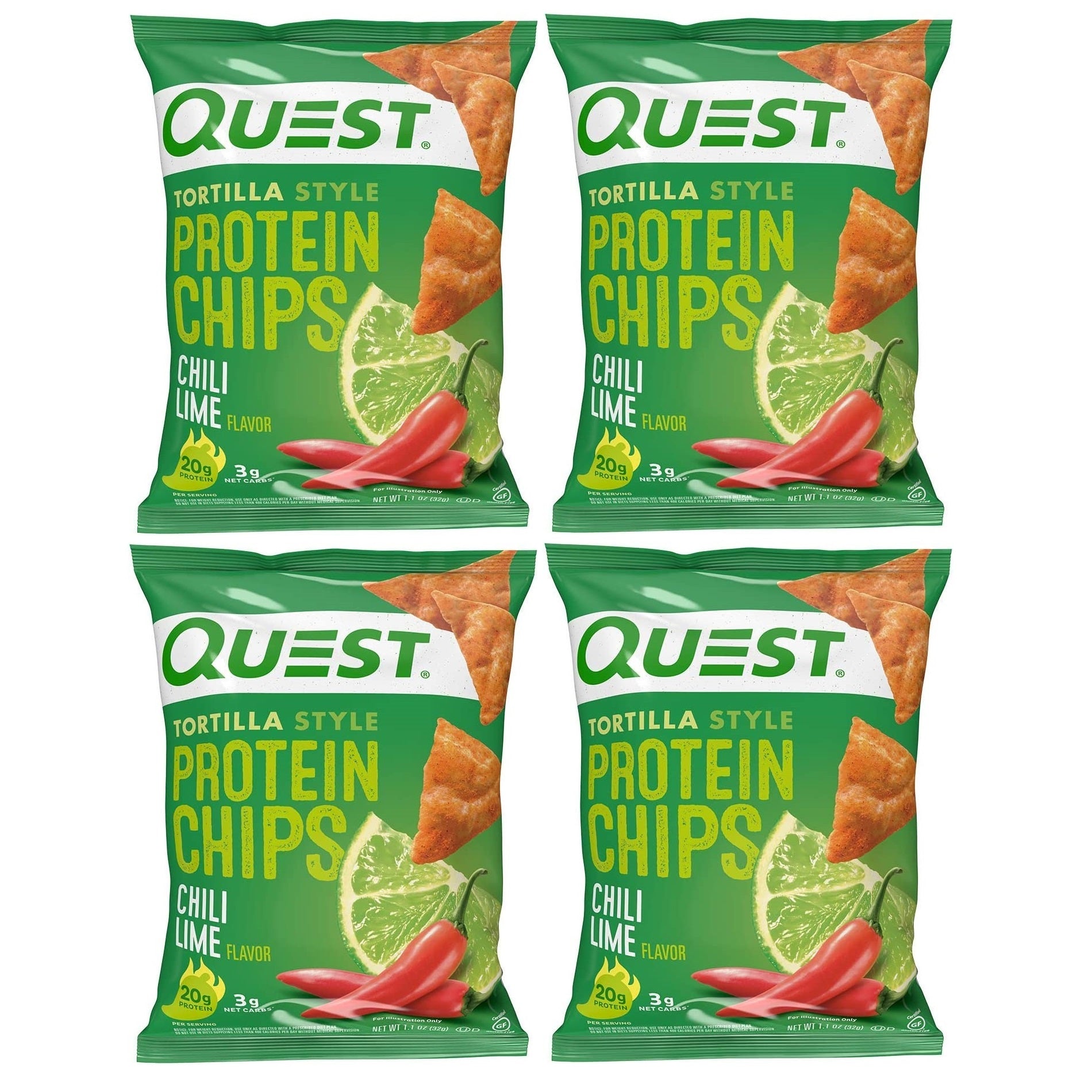 Quest Tortilla Style Protein Chips - Chili Lime - High-quality Protein Chips by Quest Nutrition at BariatricPal Store