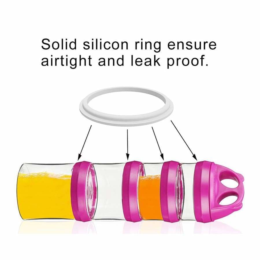 4 Compartment Twist Lock, Stackable, Leak-Proof, Food Storage, Snack Jars & Portion Control Lunch Box by BariatricPal - High-quality Lunch Box by BariatricPal at BariatricPal Store