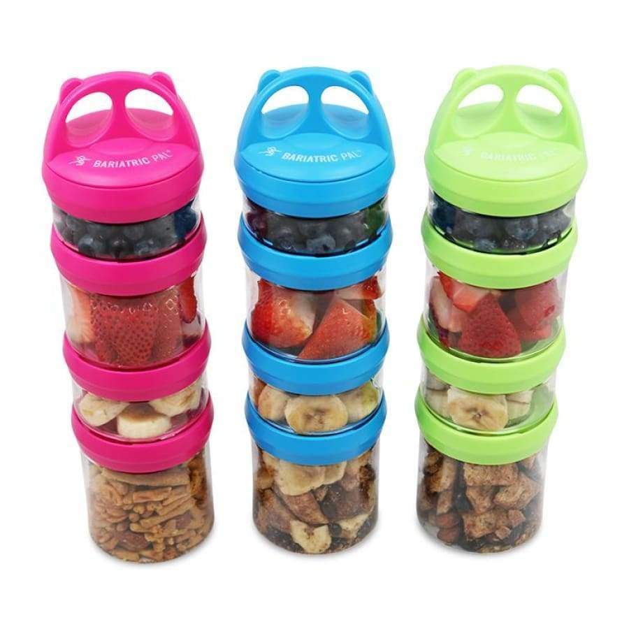 4 Compartment Twist Lock, Stackable, Leak-Proof, Food Storage, Snack Jars & Portion Control Lunch Box by BariatricPal - High-quality Lunch Box by BariatricPal at BariatricPal Store