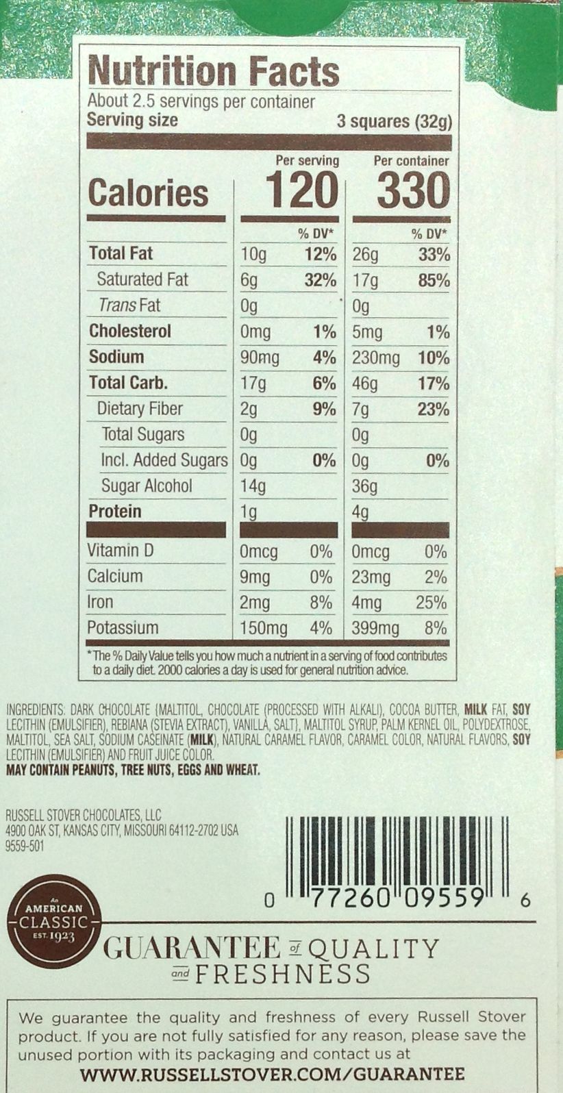 #Flavor_Dark Chocolate Sea Salt Caramel #Size_One Bar