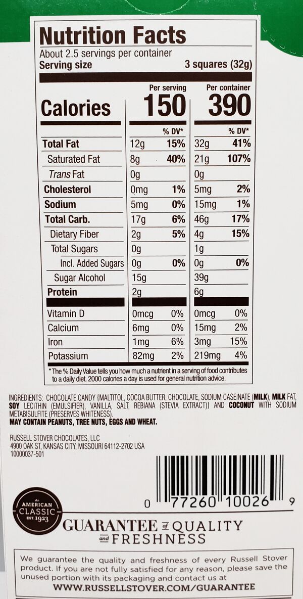 #Flavor_Milk Chocolate Coconut #Size_One Bar