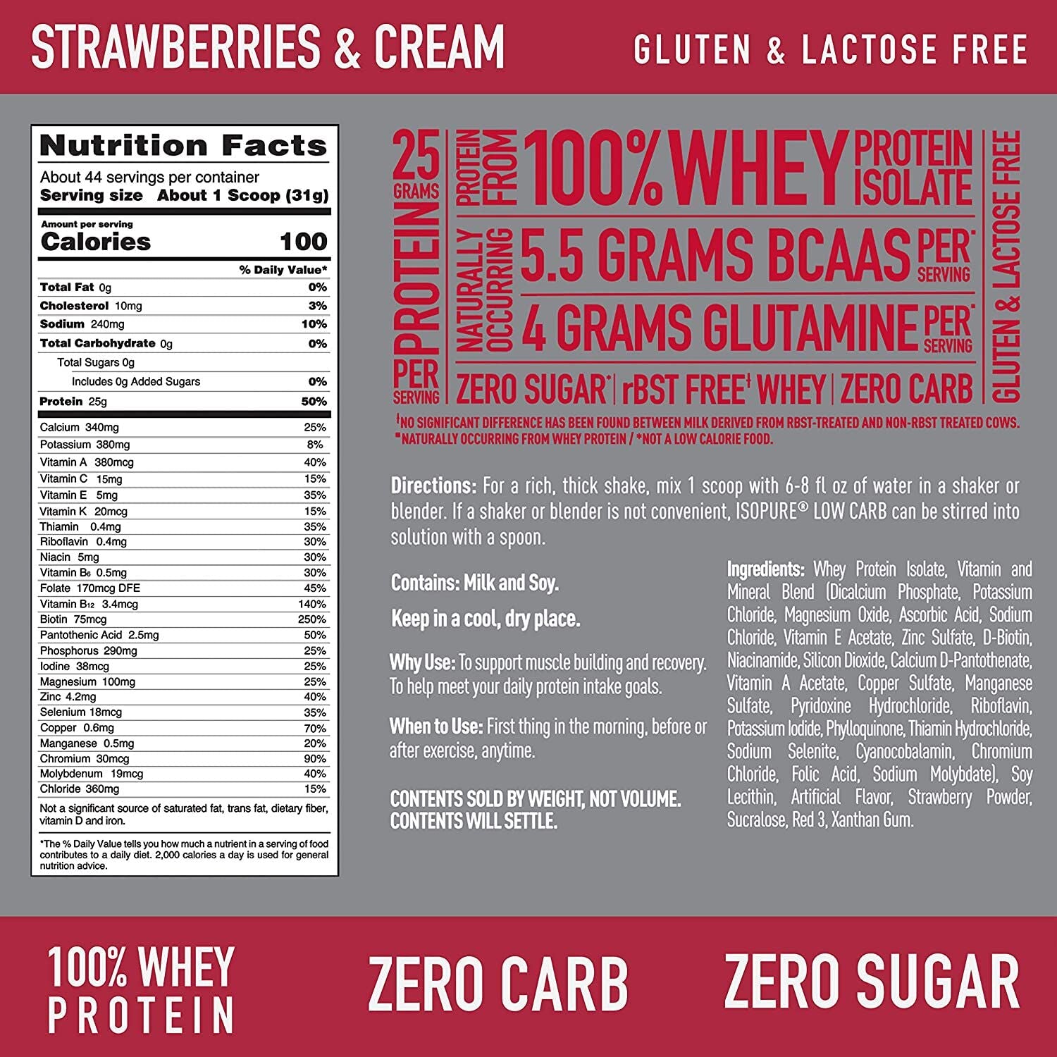 #Flavor_Strawberries & Cream - Zero Carb #Size_3 lb.