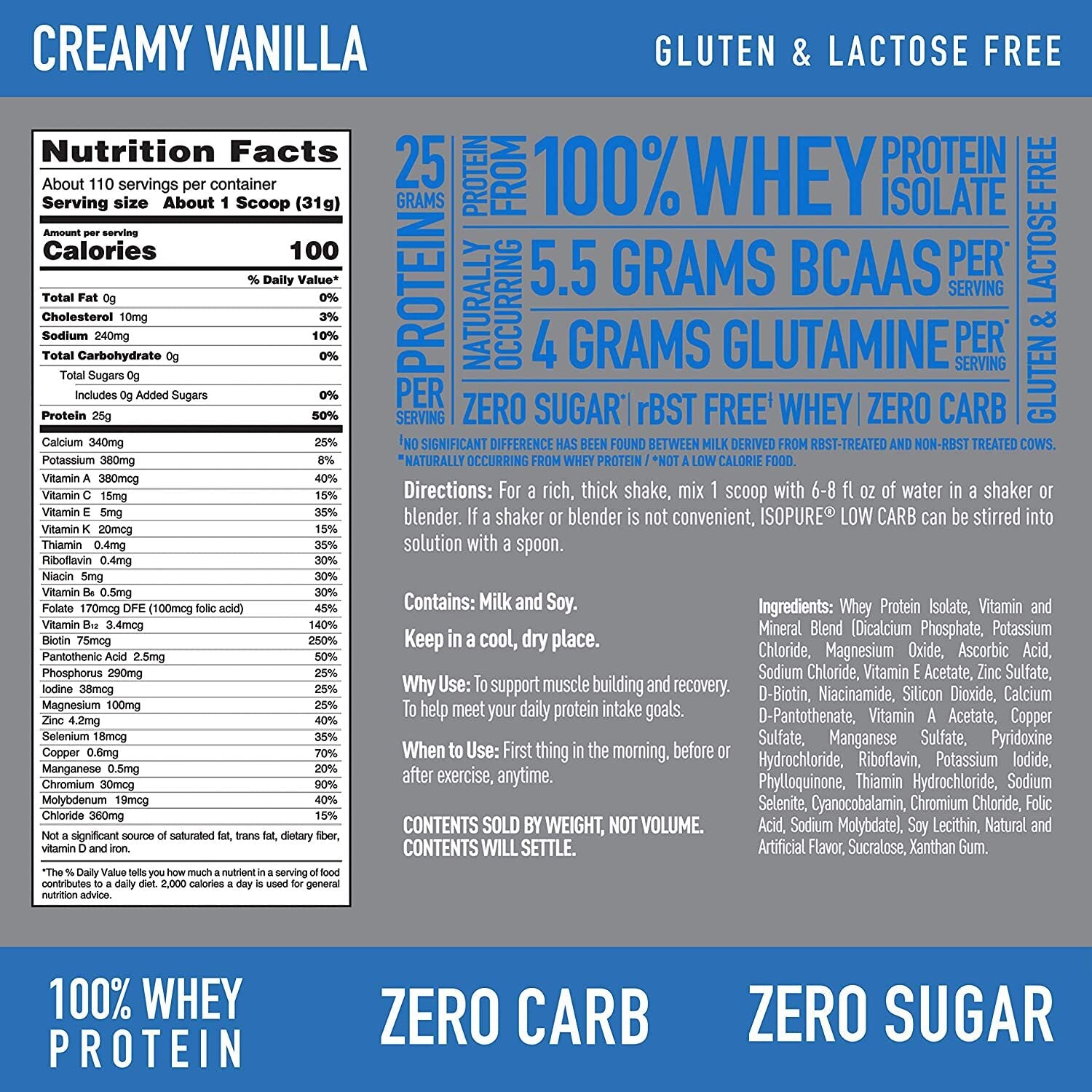 #Flavor_Creamy Vanilla - Zero Carb #Size_7.5 lb.