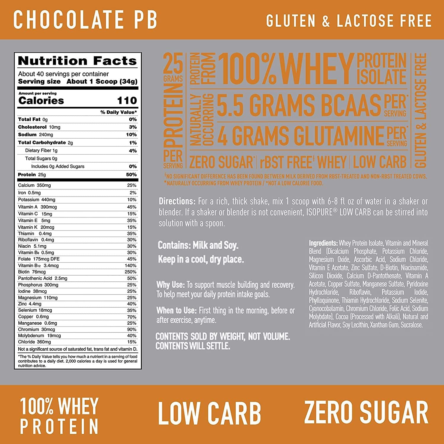 #Flavor_Chocolate Peanut Butter - Zero Carb #Size_3 lb.