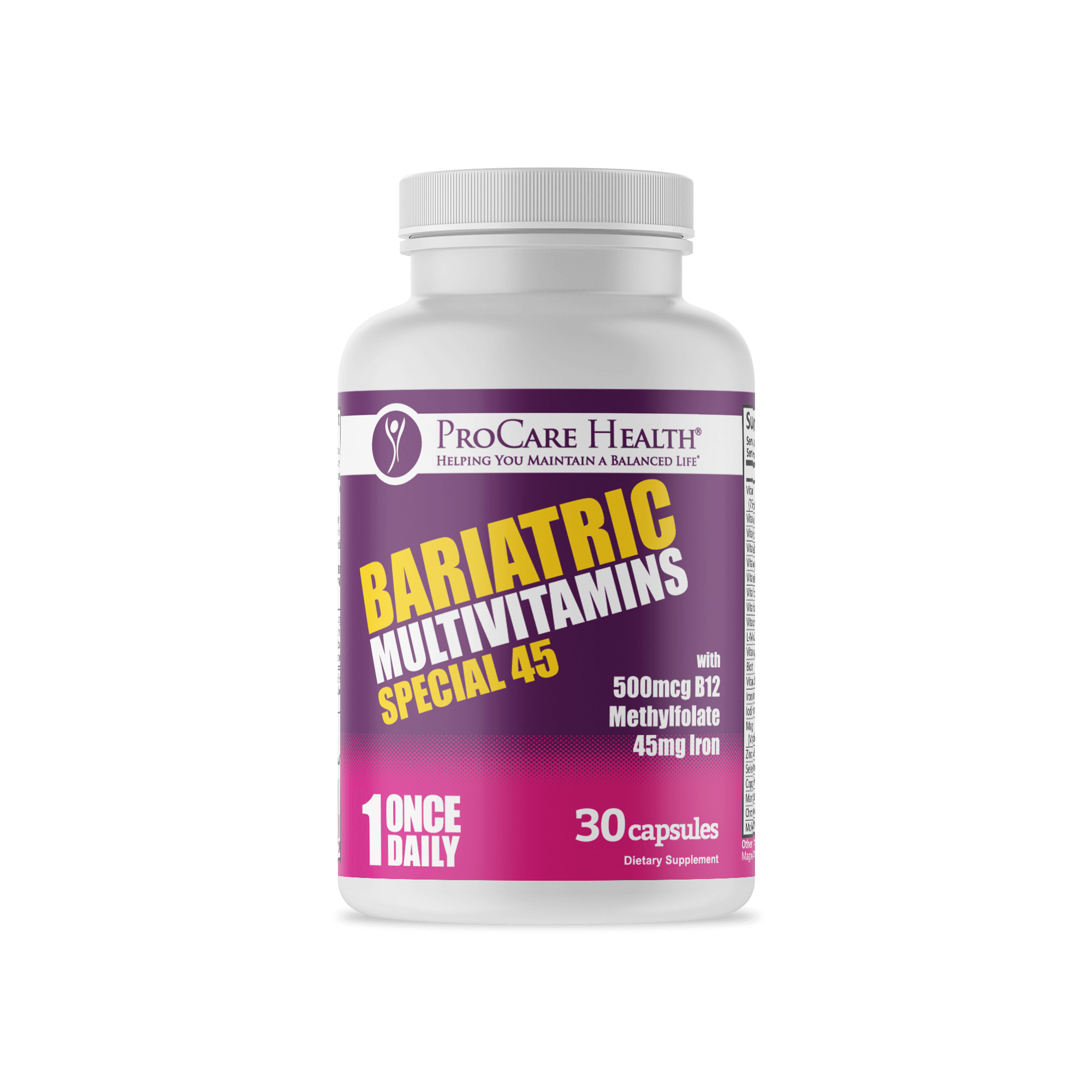 ProCare Health "1 per Day!" Bariatric Multivitamin Capsule - Special 45 - High-quality Multivitamins by ProCare Health at BariatricPal Store