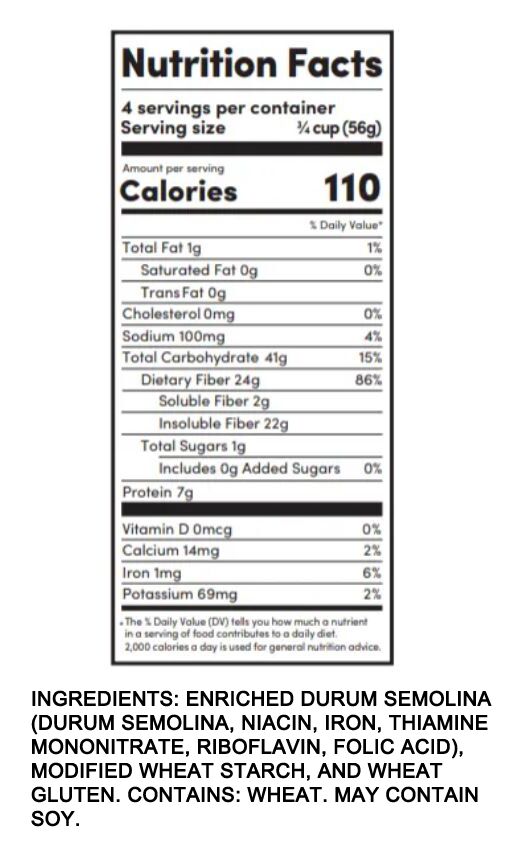 Fiber Gourmet Light Pasta - Spaghetti - High-quality Pasta by Fiber Gourmet at BariatricPal Store