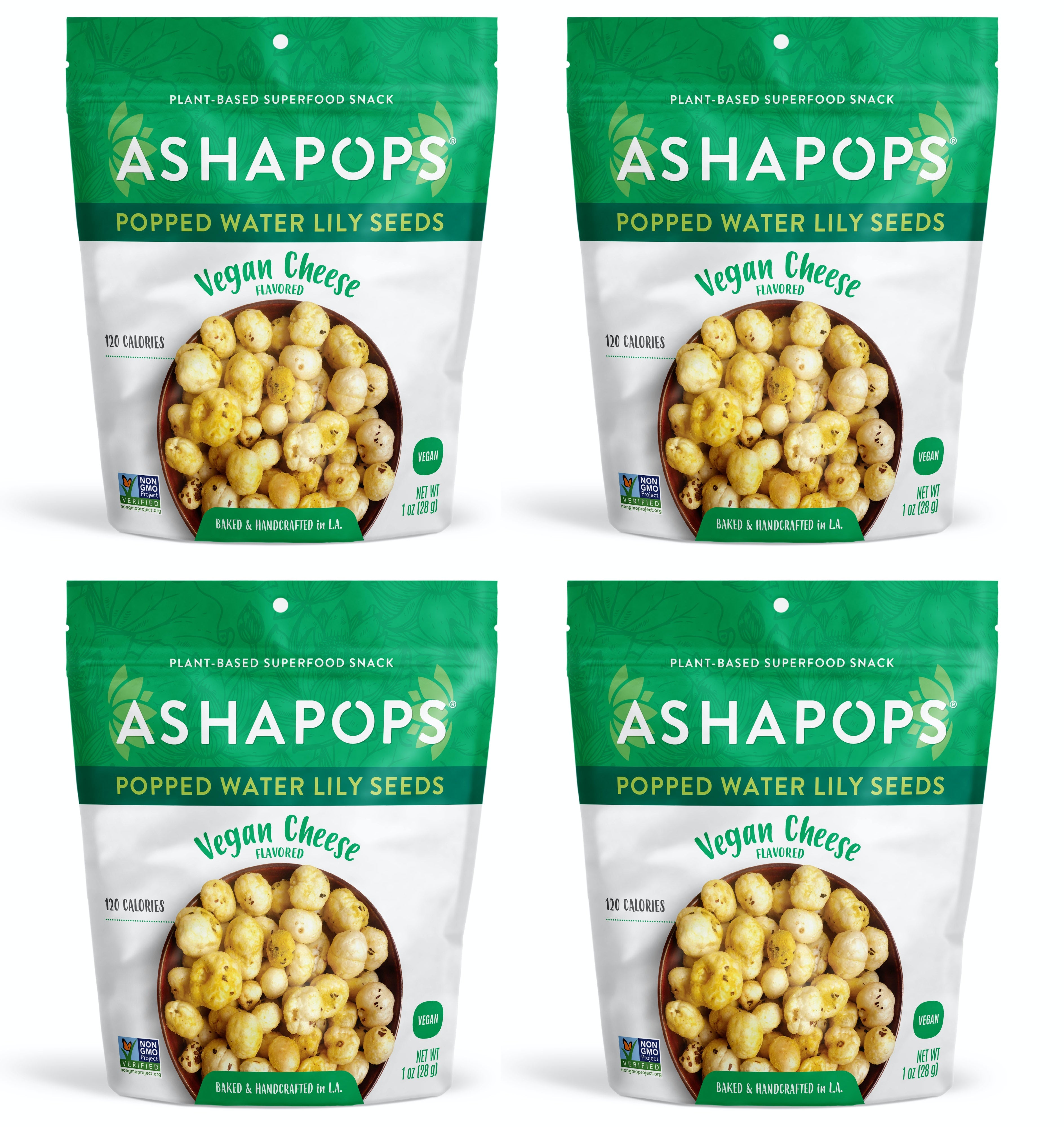 Popped Water Lily Seeds by AshaPops - Vegan Cheese - High-quality Seed Snacks by AshaPops at BariatricPal Store