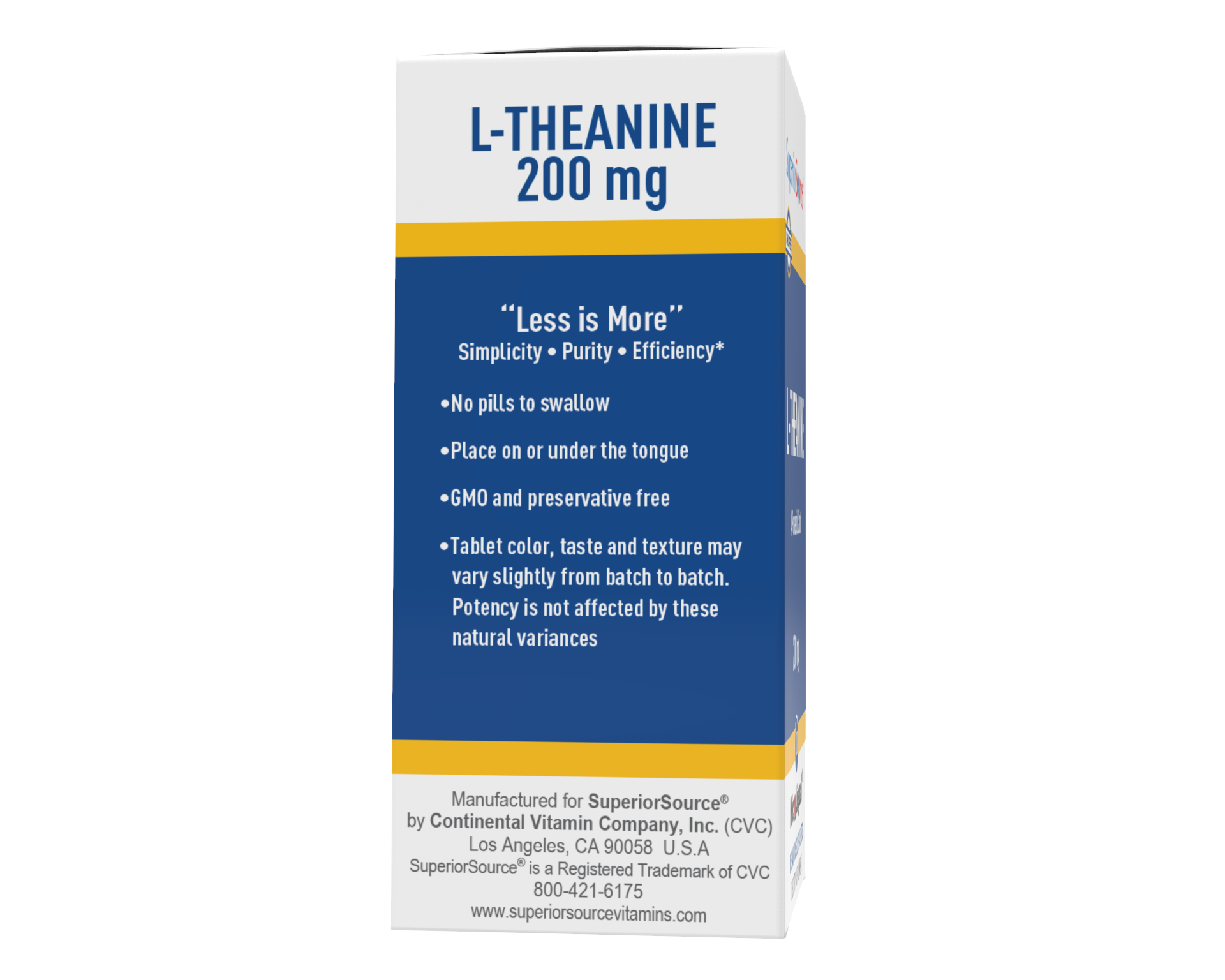 Superior Source L-Theanine 200 mg MicroLingual® Instant Dissolve Tablets - High-quality Sleep Aid by Superior Source at BariatricPal Store