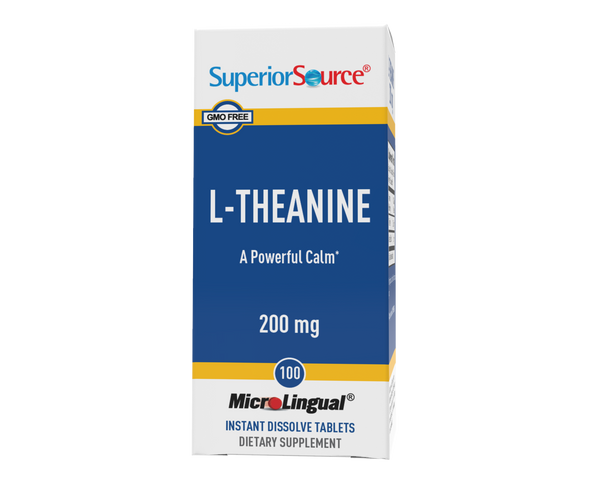 Superior Source L-Theanine 200 mg MicroLingual® Instant Dissolve Tablets - High-quality Sleep Aid by Superior Source at 
