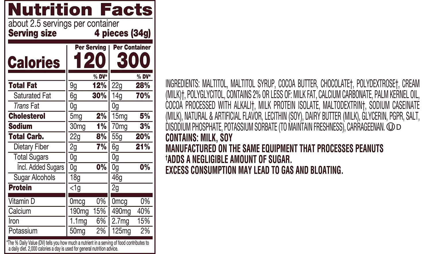 Hershey's Zero Sugar Hershey's Caramel Filled Milk Chocolate - High-quality Kosher by Hershey's at BariatricPal Store