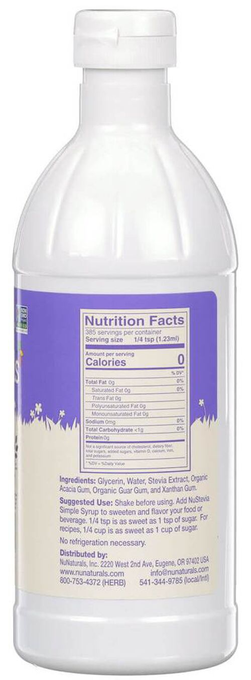 NuNaturals NuStevia Simple Syrup 16 fl oz. - High-quality Sweeteners by NuNaturals at BariatricPal Store