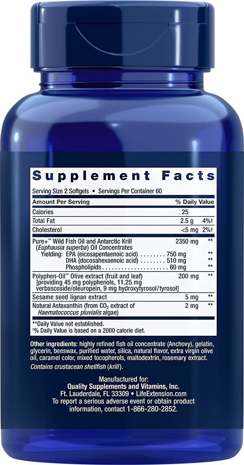 Life Extension Super Omega-3 Plus 120 softgels - High-quality Oils/EFAs by Life Extension at 