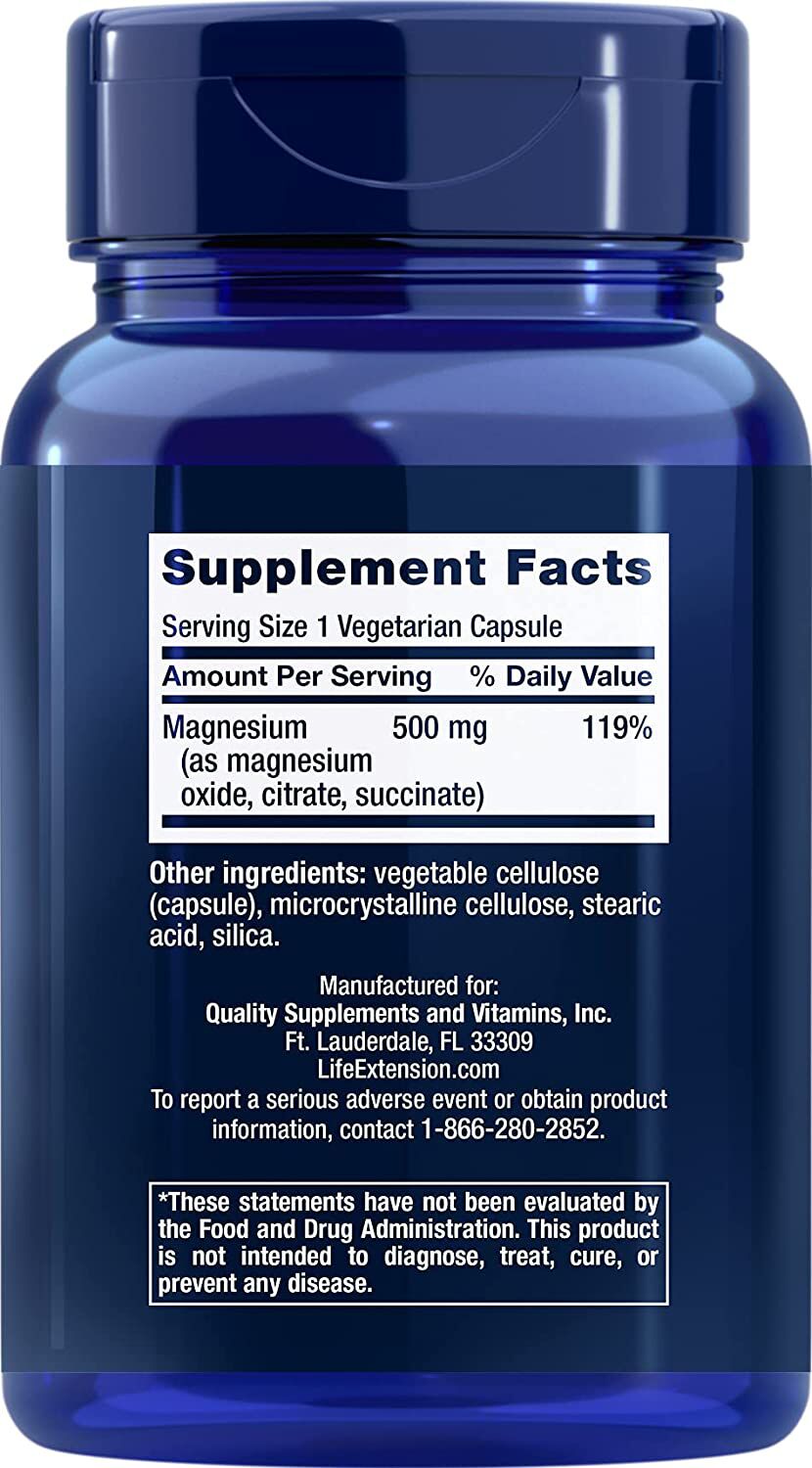 Life Extension Magnesium Caps 100 vegetarian caps - High-quality Minerals by Life Extension at BariatricPal Store