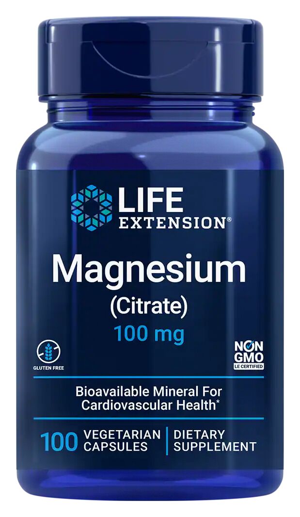 Life Extension Magnesium Citrate 100 vegetarian caps - High-quality Gluten Free by Life Extension at BariatricPal Store