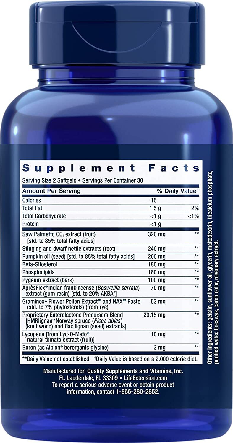 Life Extension Ultra Prostate Formula 60 softgels - High-quality Herbs by Life Extension at BariatricPal Store