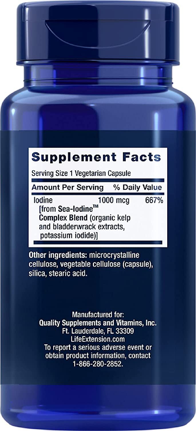 Life Extension Sea-Iodine 60 vegetarian capsules - High-quality Minerals by Life Extension at BariatricPal Store