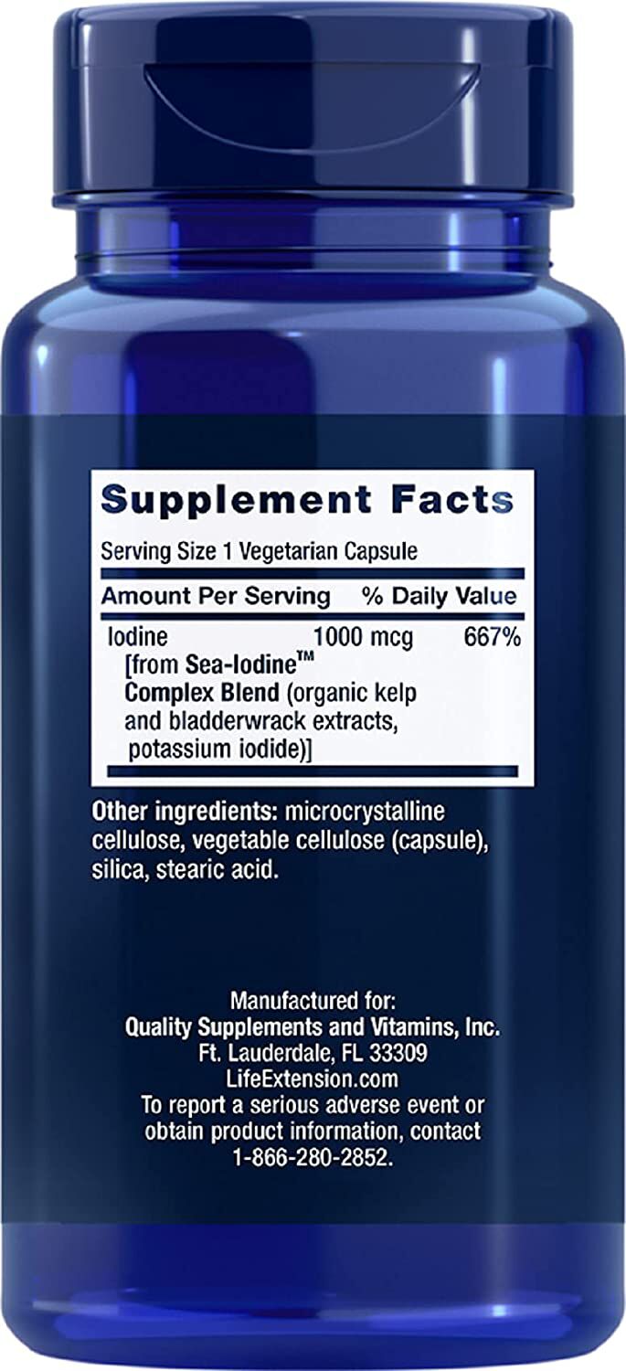 Life Extension Sea-Iodine 60 vegetarian capsules - High-quality Minerals by Life Extension at 