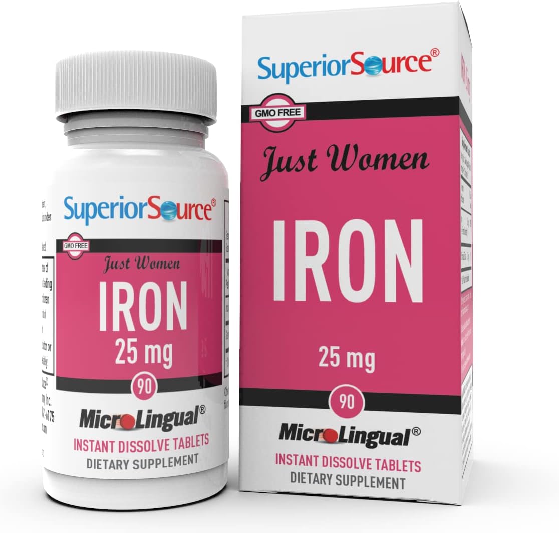 Superior Source Just Women Iron 25mg MicroLingual® Instant Dissolve Tablets - High-quality Iron by Superior Source at BariatricPal Store