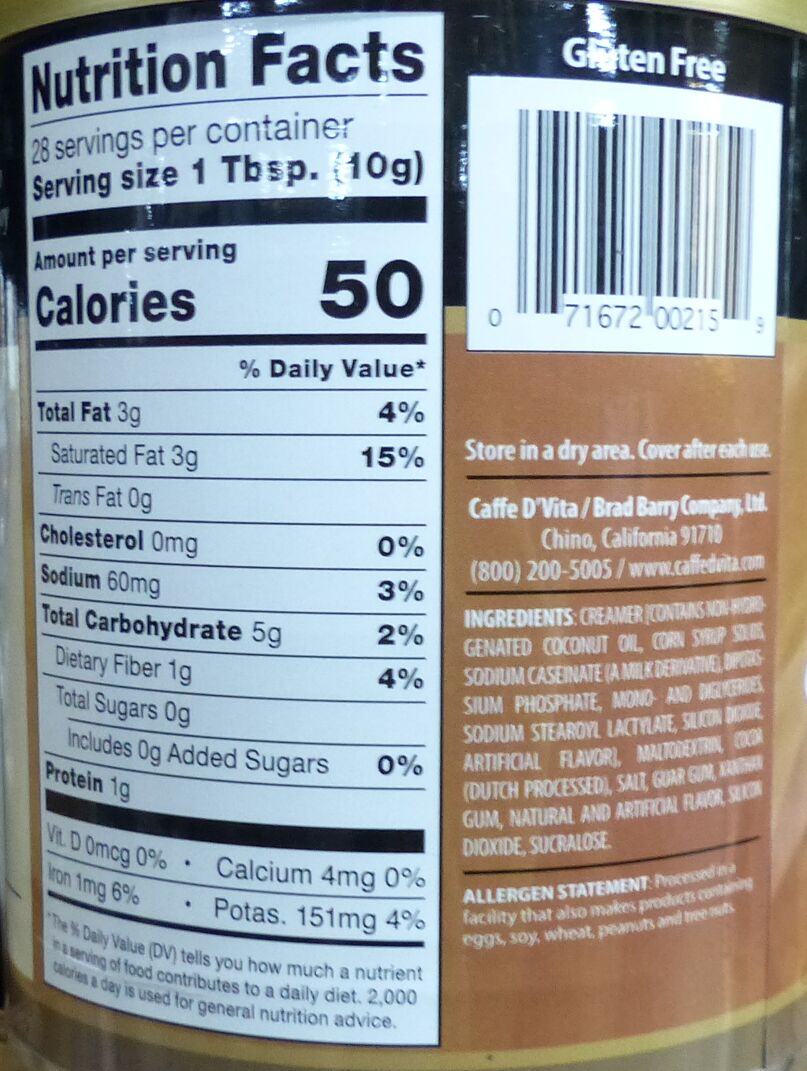 Caffe D'Vita Sugar Free Hot Cocoa 10 oz. - High-quality Beverages by Caffe D'Vita at BariatricPal Store