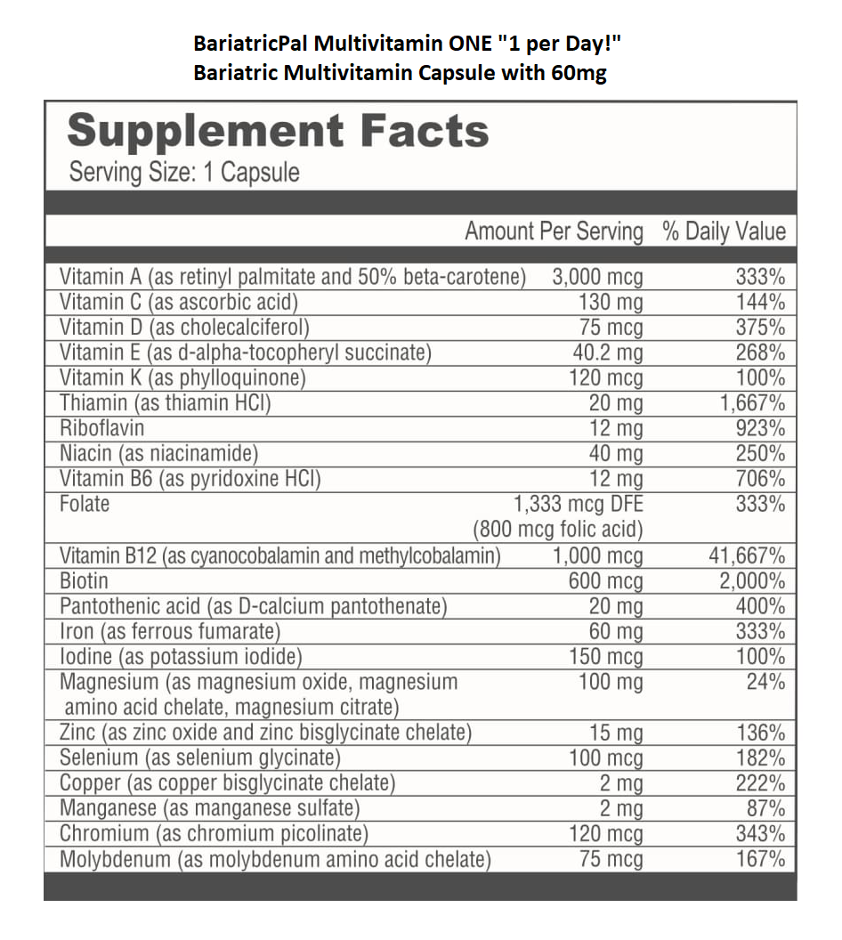 Gastric Band Complete Bariatric Vitamin Pack by BariatricPal - Capsules - High-quality Vitamin Pack by BariatricPal at BariatricPal Store