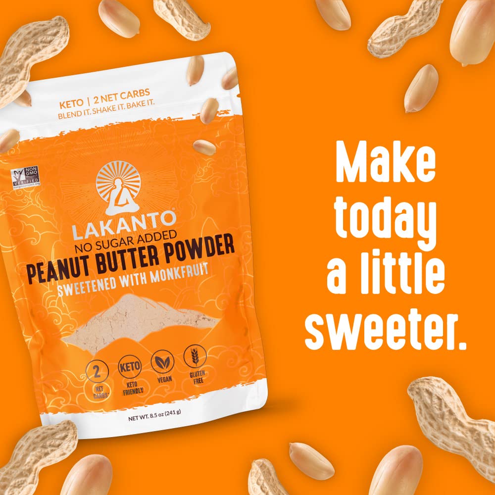 Lakanto Powdered Peanut Butter - Sweetened with Monkfruit - High-quality Peanut Butter by Lakanto at BariatricPal Store