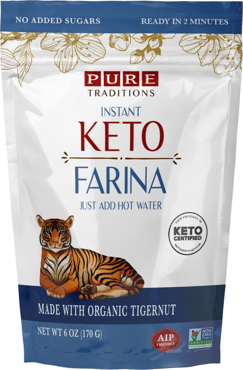 Pure Traditions Gluten & Grain Free Instant Keto Farina 6 oz - High-quality Breakfast Foods by Pure Traditions at BariatricPal Store