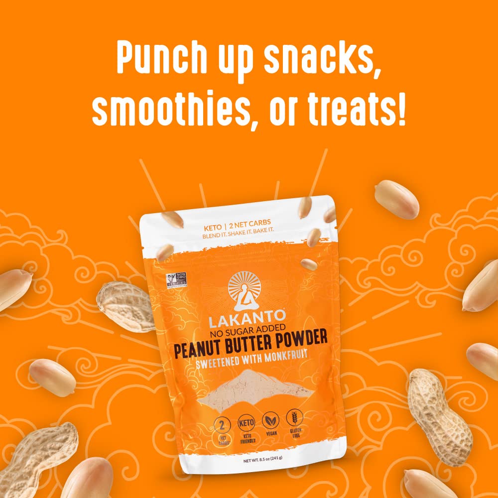Lakanto Powdered Peanut Butter - Sweetened with Monkfruit - High-quality Peanut Butter by Lakanto at BariatricPal Store