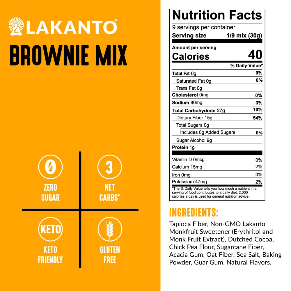 Lakanto Sugar-Free Brownie Mix - High-quality Baking Mix by Lakanto at BariatricPal Store