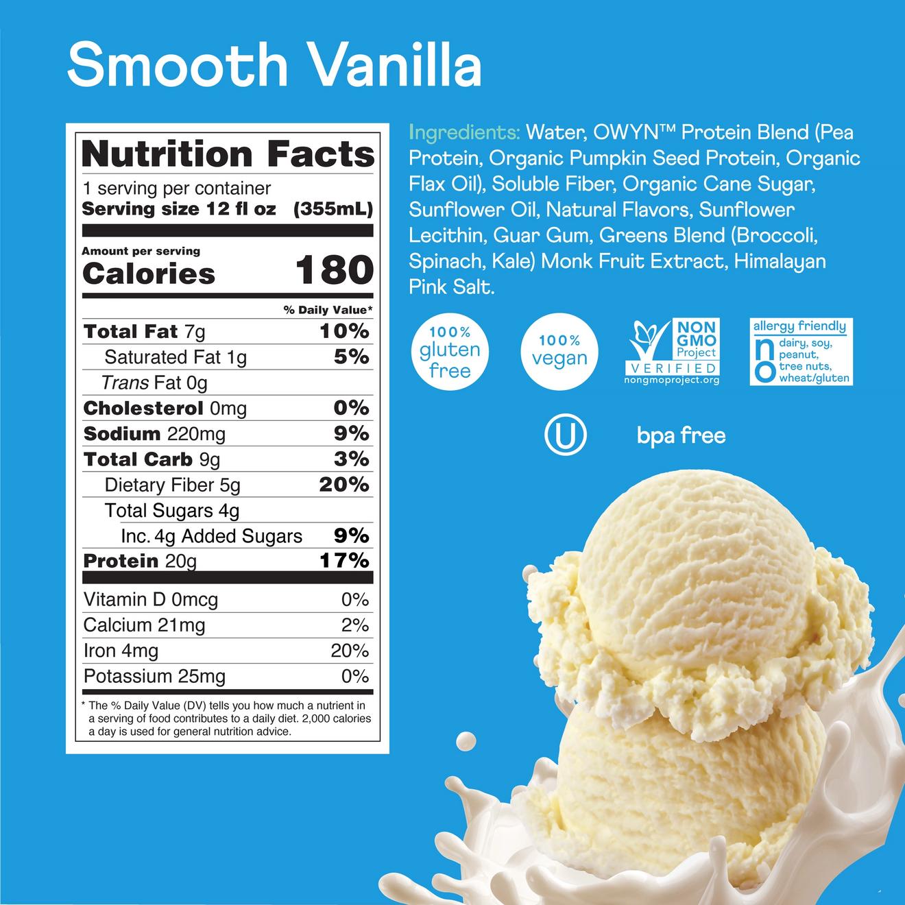 #Flavor_Smooth Vanilla #Size_One Bottle