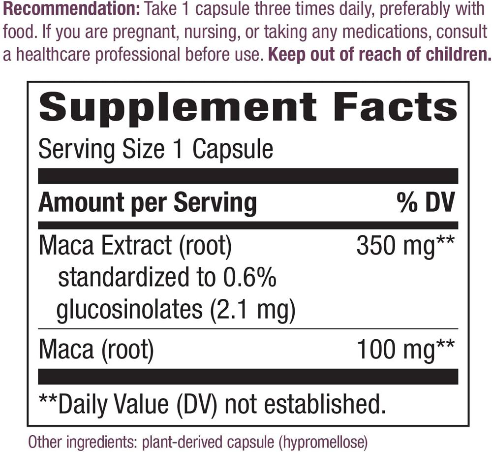 Nature's Way Maca 60 vegan capsules - High-quality Herbs by Nature's Way at BariatricPal Store