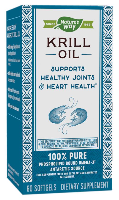 Nature's Way Krill Oil 60 softgels - High-quality Oils/EFAs by Nature's Way at BariatricPal Store