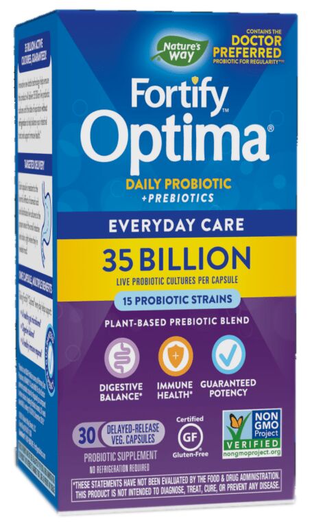 Nature's Way Fortify Optima Probiotic 30 vegetarian capsules - High-quality Digestion by Nature's Way at BariatricPal Store