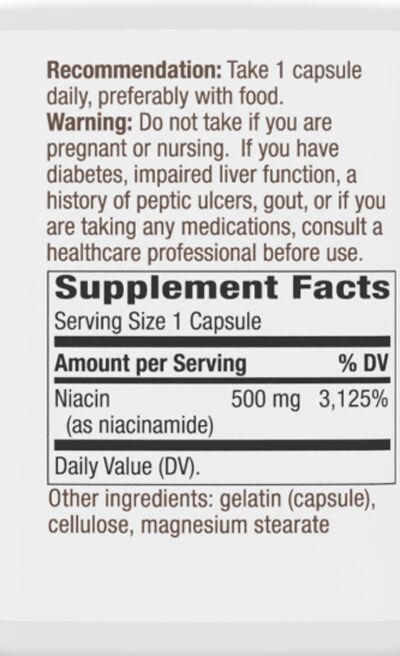 Nature's Way Niacinamide, Non-Flushing 100 capsules - High-quality Vitamins by Nature's Way at 
