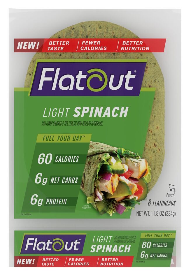 #Flavor_Light Spinach #Size_8 flatbreads