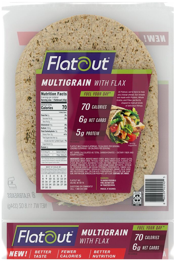 #Flavor_Multi Grain with Flax #Size_8 flatbreads
