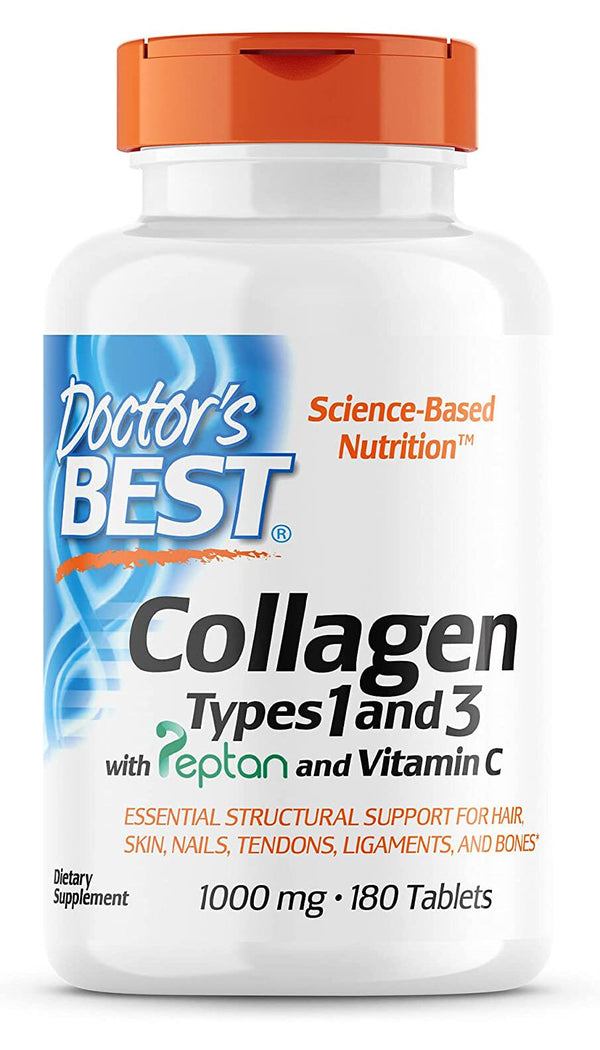 Doctor's Best Collagen Types 1 & 3 Tablets 180 tablets - High-quality Gluten Free by Doctor's Best at 