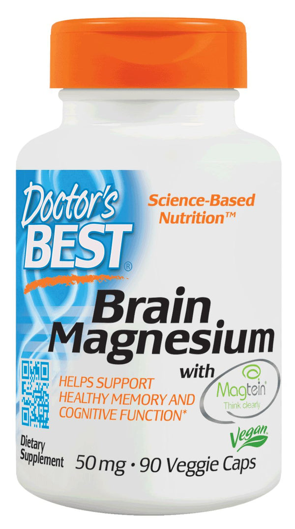 Doctor's Best Brain Magnesium 90 veggie capsules - High-quality Gluten Free by Doctor's Best at 
