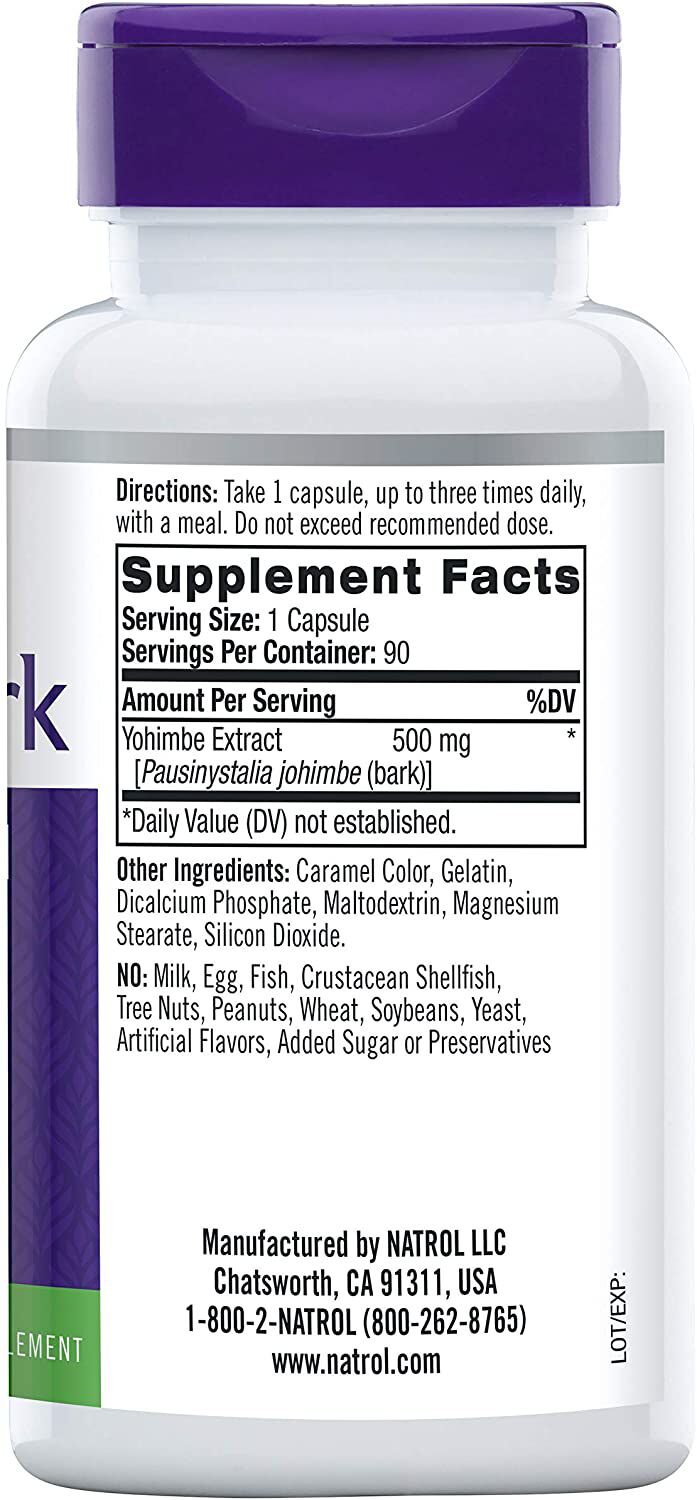 Natrol Yohimbe Bark 90 capsules - High-quality Herbs by Natrol at BariatricPal Store