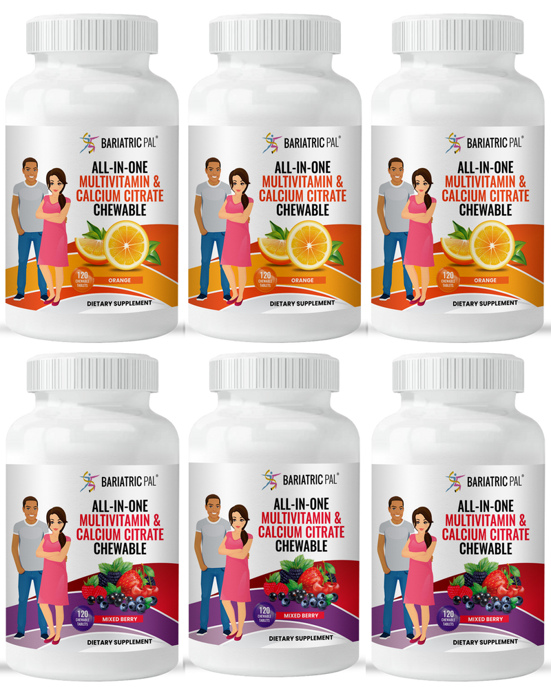 BariatricPal "ALL-IN-ONE" Chewable Multivitamin with Calcium Citrate & Iron - Variety Pack (NEW!) - High-quality Multivitamins by BariatricPal at 