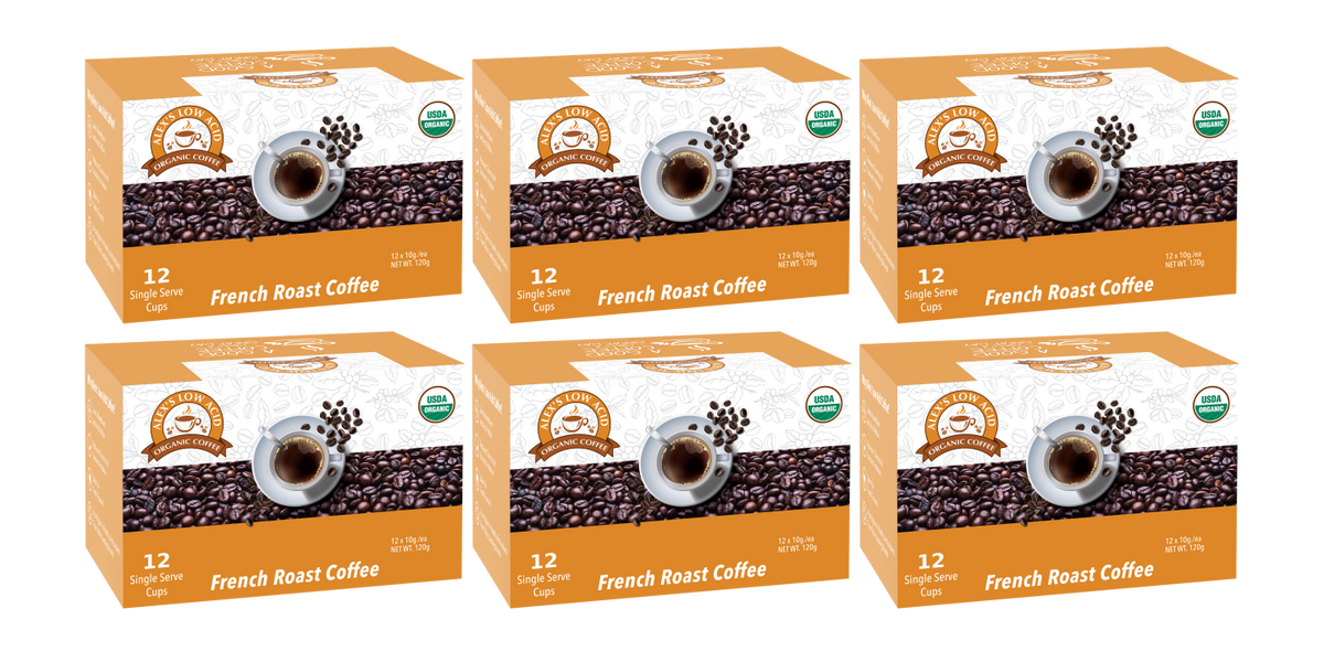 Alex's Low Acid Organic Coffee™ K-Cups - French Roast - High-quality Coffee by Alex's Low Acid Coffee at BariatricPal Store
