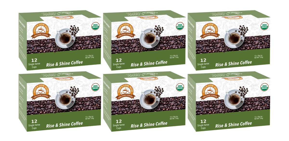 Alex's Low Acid Organic Coffee™ K-Cups - Rise & Shine - High-quality Coffee by Alex's Low Acid Coffee at BariatricPal Store