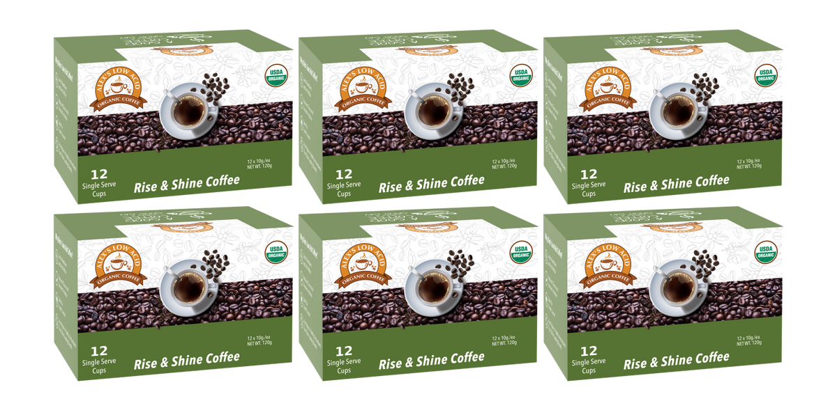 Alex's Low Acid Organic Coffee™ K-Cups - Rise & Shine - High-quality Coffee by Alex's Low Acid Coffee at 