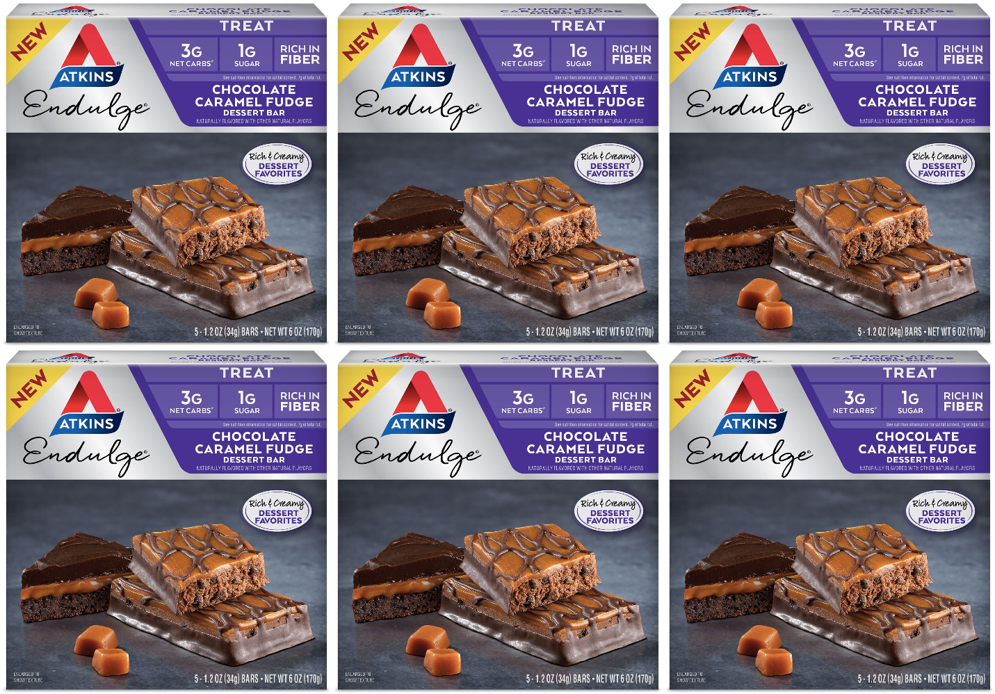 #Flavor_Chocolate Caramel Fudge #Size_6 Boxes