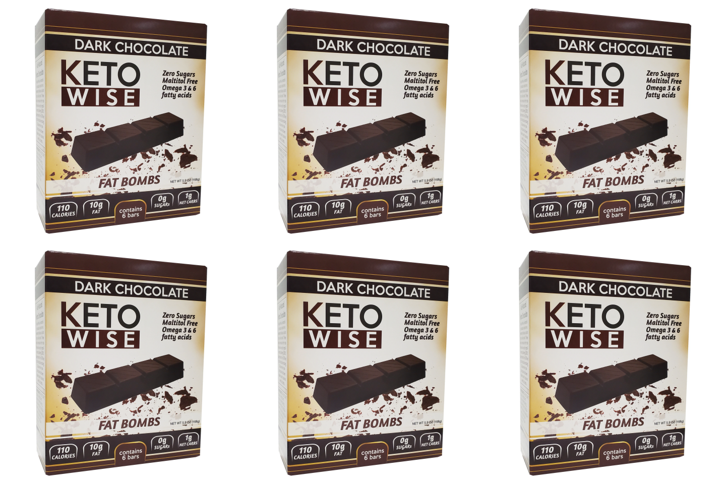 Keto Wise Fat Bombs - Dark Chocolate Bar - High-quality Candies by Keto Wise at 