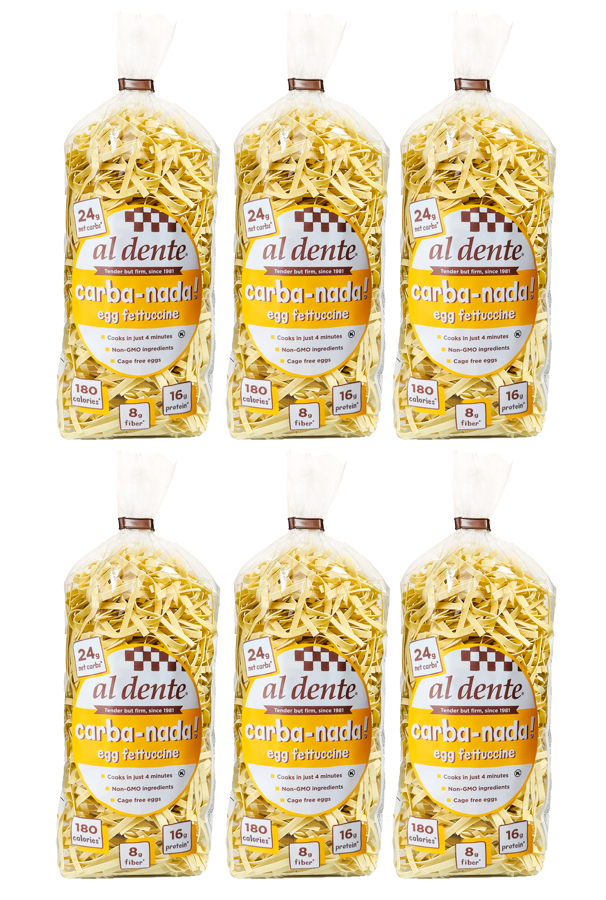 Carba-Nada Reduced Carb Pasta by Al Dente Pasta Company - Egg Fettuccine (10 oz) - High-quality Pasta by Carba-Nada at BariatricPal Store