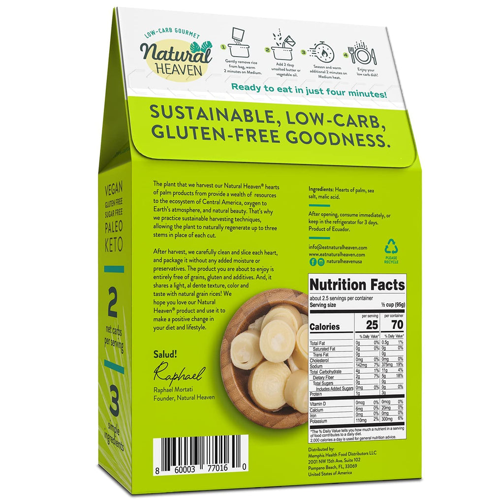 White Rice Hearts of Palm by Natural Heaven - High-quality Rice Substitute by Natural Heaven at BariatricPal Store