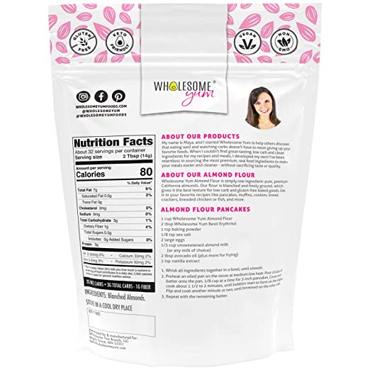 Wholesome Yum Super Fine Blanched Almond Flour - High-quality Flour by Wholesome Yum at BariatricPal Store