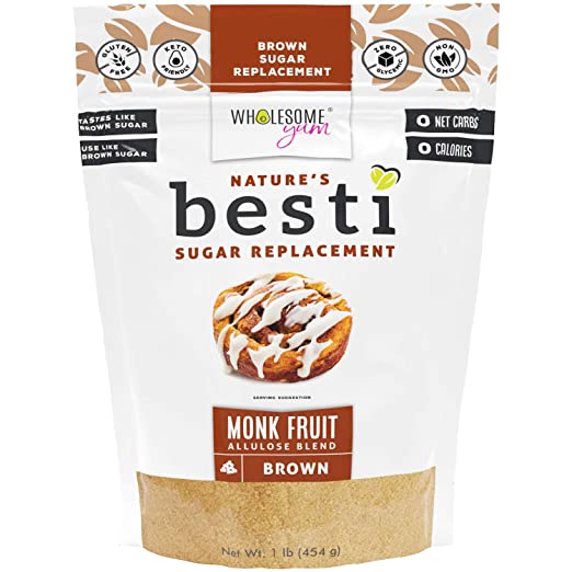 Wholesome Yum Besti Crystallized Brown Monk Fruit Allulose Blend - High-quality Sweetener by Wholesome Yum at 